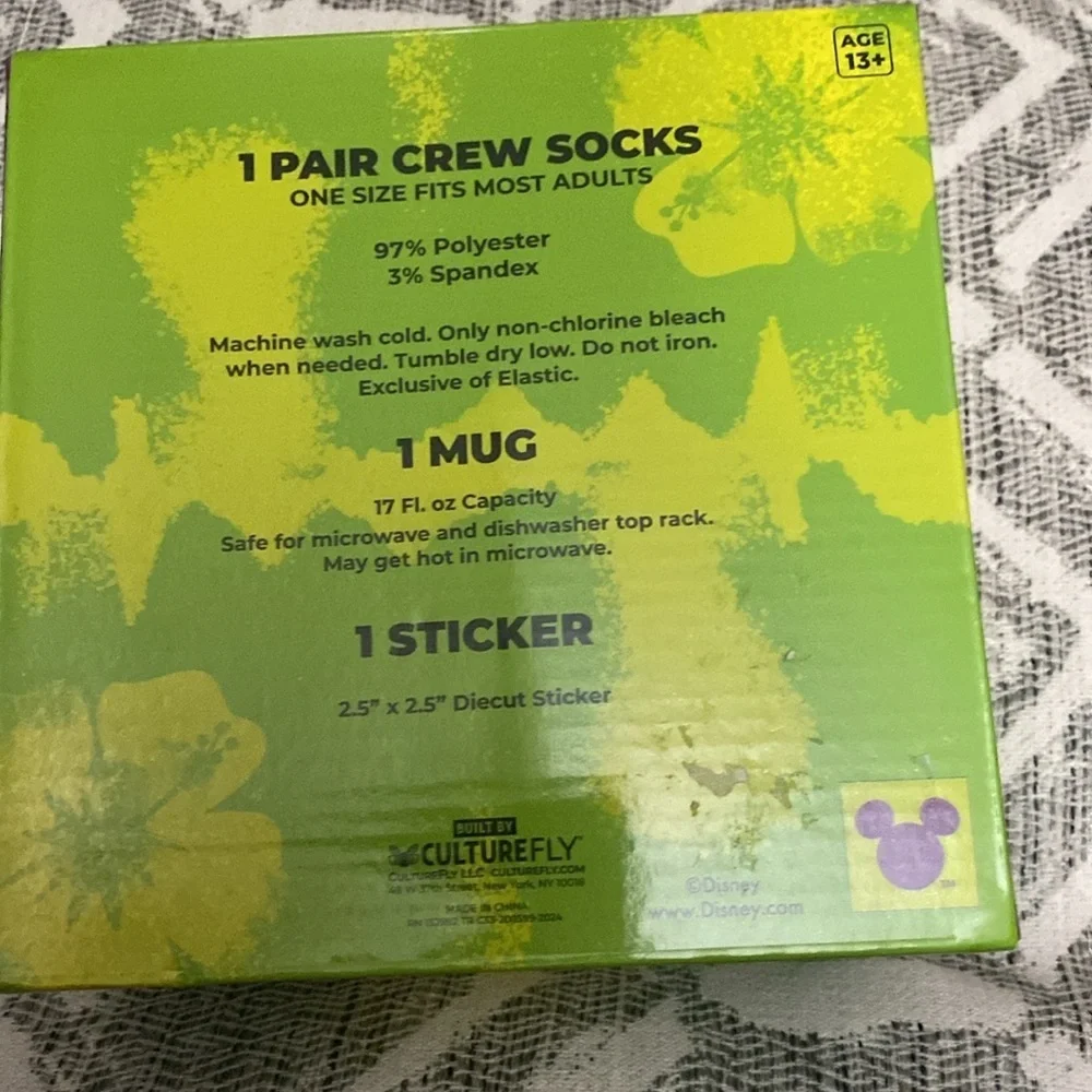 Disney socks in a mug! Stitch